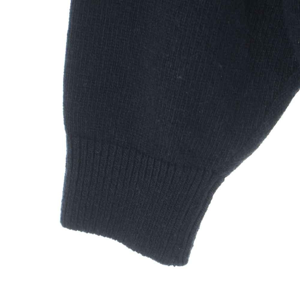 BALENCIAGA(バレンシアガ) BBロゴ刺繍 カシミヤ混 クルーネック プルオーバー 長袖ニット セーター ブラック/レッド 555308