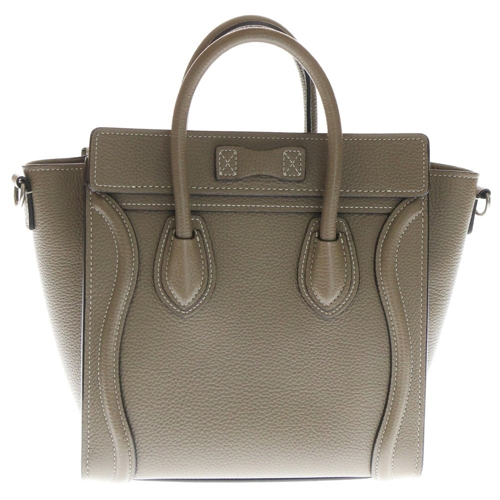 CELINE(セリーヌ) ラゲージ ナノ 2WAYバッグ ショルダーバッグ ハンドバッグ ベージュ レザー