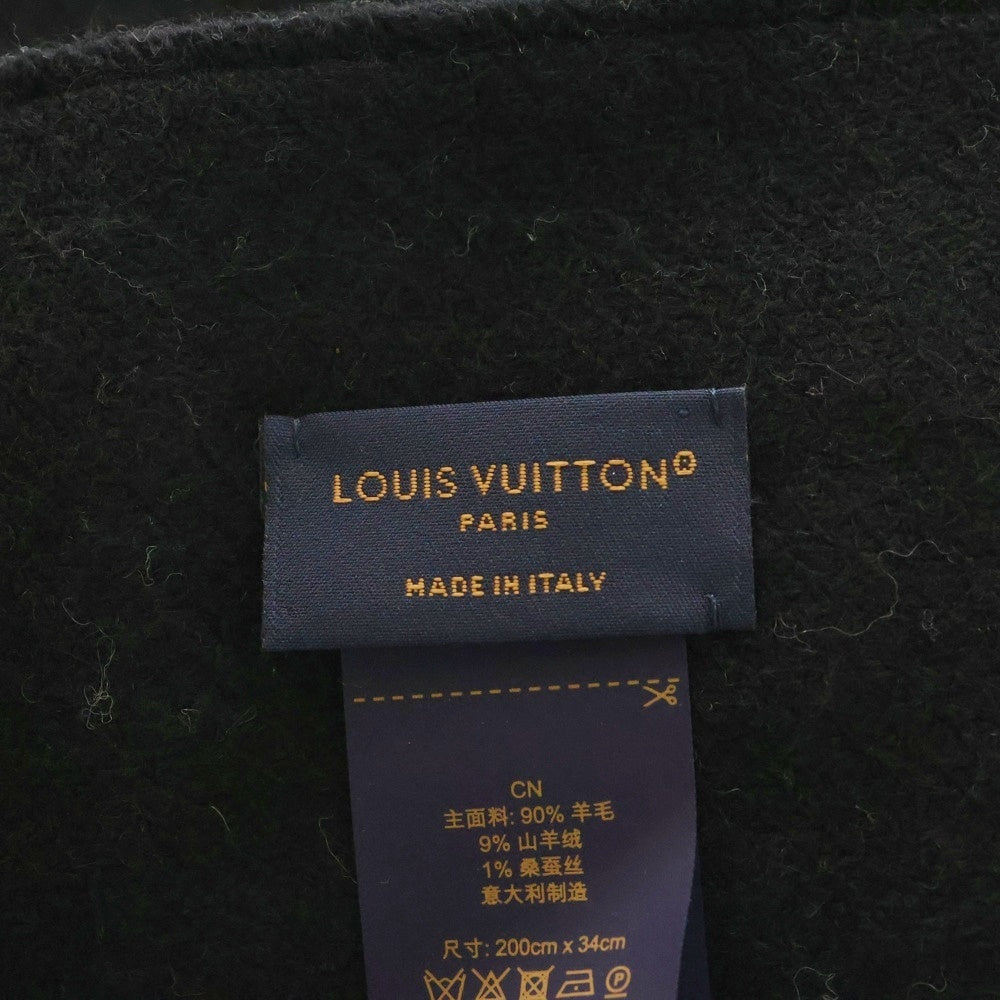 LOUIS VUITTON(ルイヴィトン) マフラー・LV 3D ブラック×ホワイト