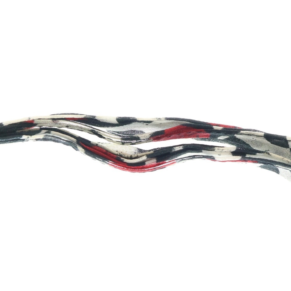 SAINT LAURENT PARIS(サンローランパリ) YSLロゴ チョーカー ネックレス ブラック×ホワイト×レッド GP ゴールド金具 レディース