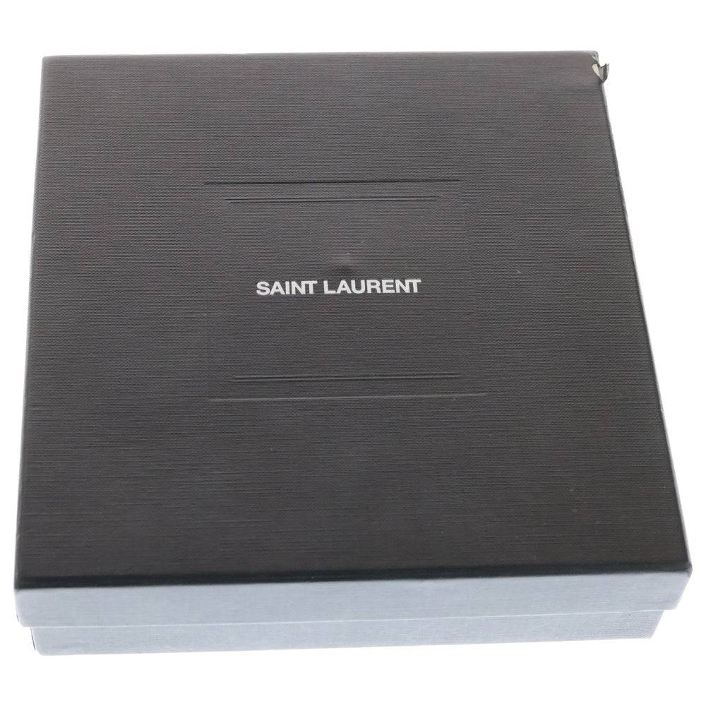 SAINT LAURENT PARIS(サンローランパリ) YSLロゴ チョーカー ネックレス ブラック×ホワイト×レッド GP ゴールド金具 レディース