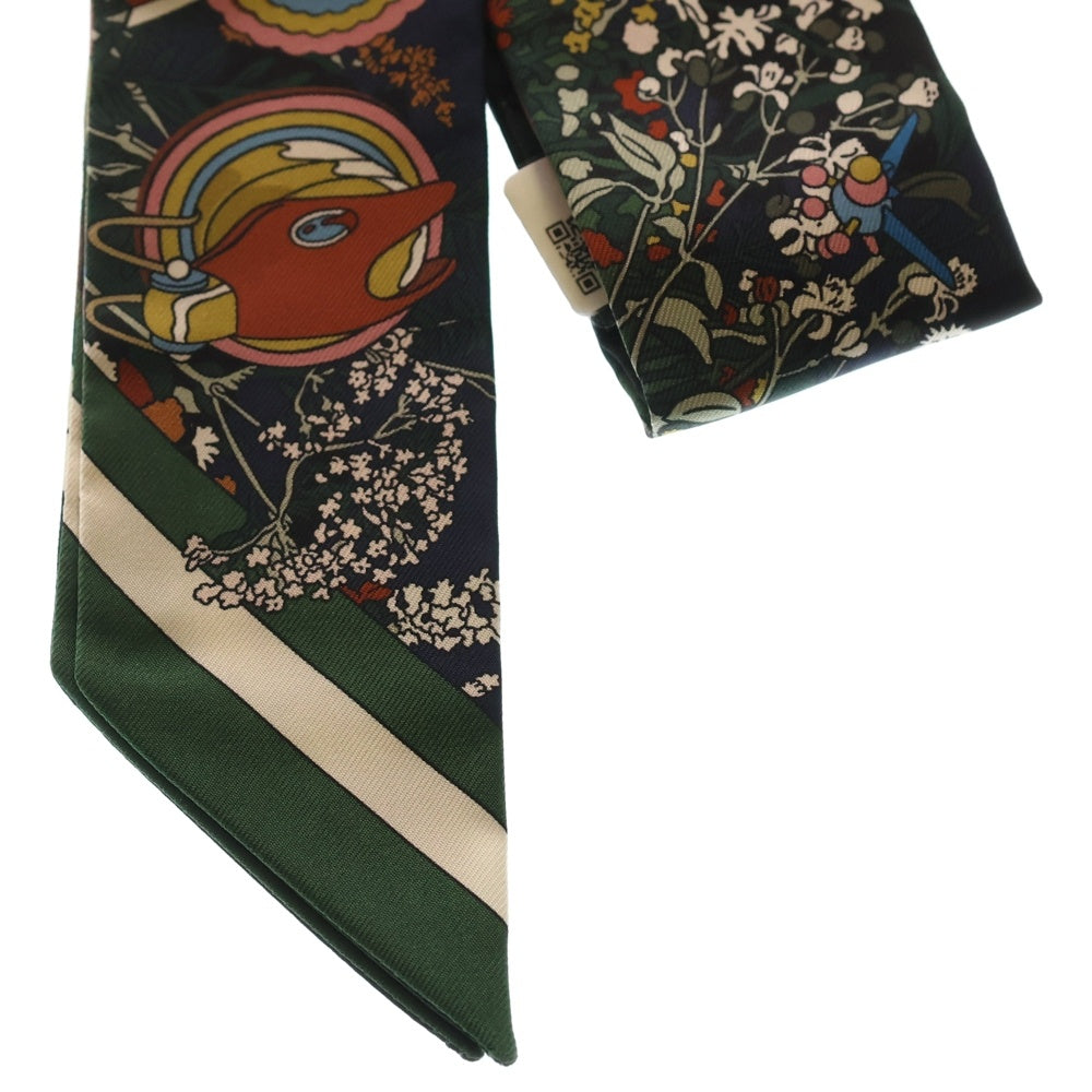 HERMES(エルメス) ツイリー ポニーピットストップ マルチカラー シルク レディース