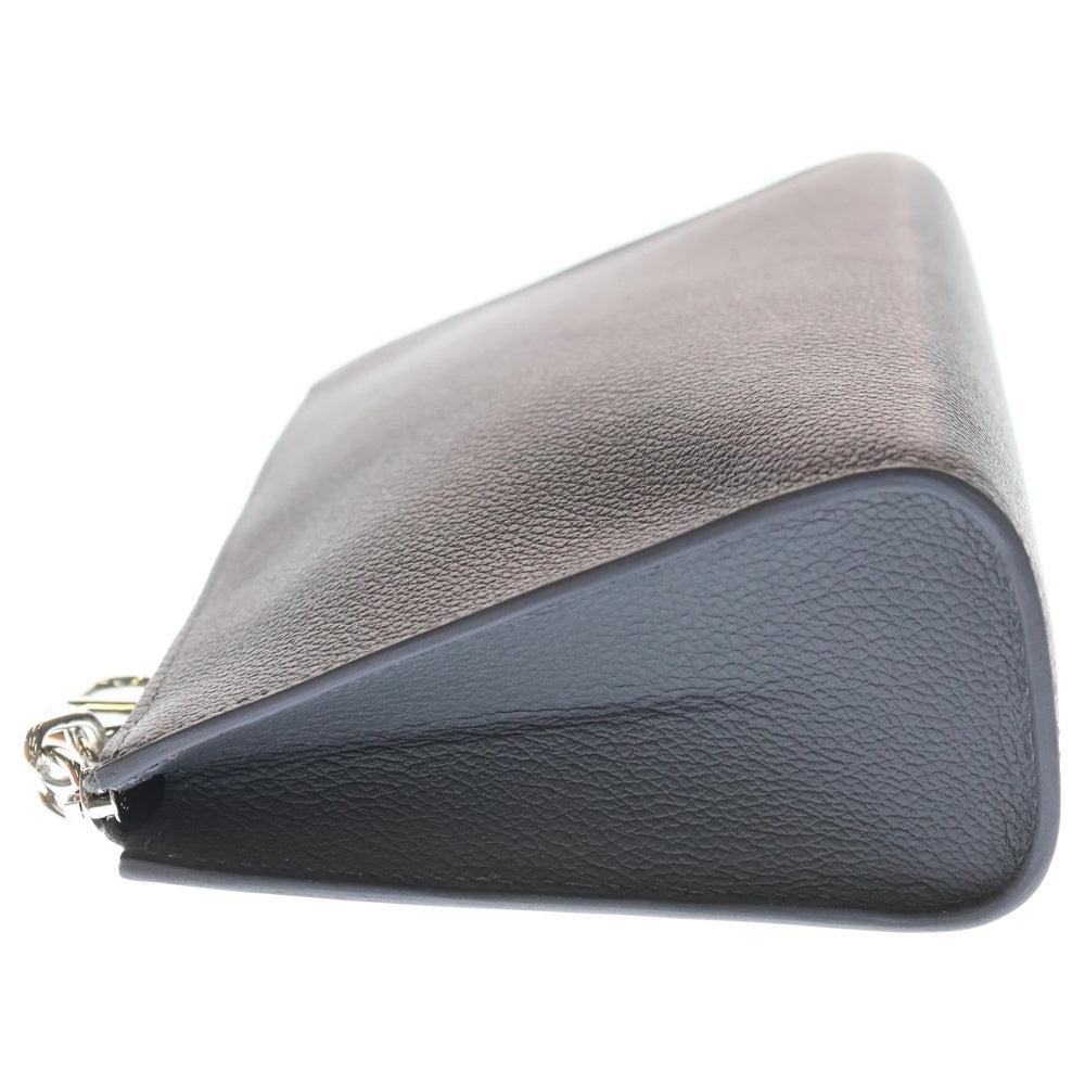 HERMES(エルメス) ジップアンゴーPM グリメイヤー エバーカラー ポーチ セカンドバッグ ケース グレー レザー シルバー金具 K刻印 レディース