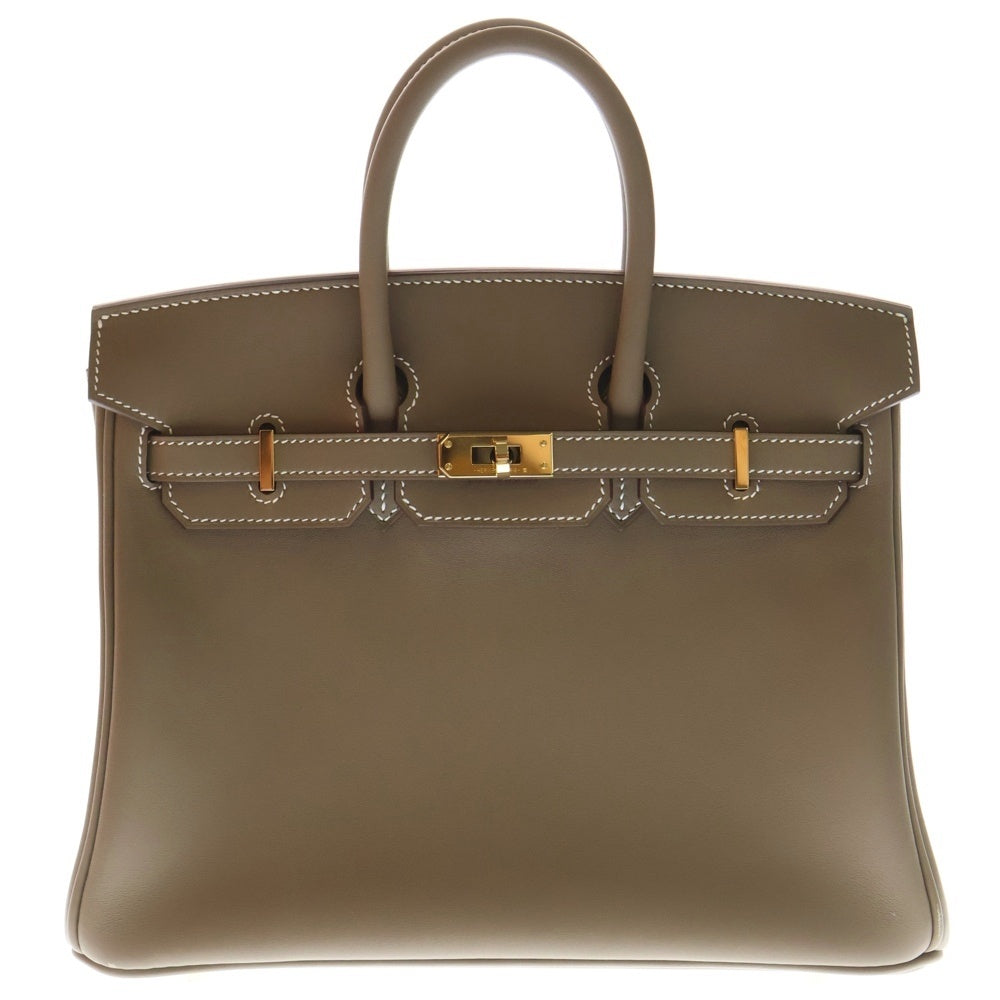 HERMES(エルメス) バーキン25 エトゥープ スイフト W刻印 シルバー金具 ハンドバッグ