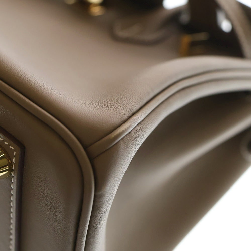 HERMES(エルメス) バーキン25 エトゥープ スイフト W刻印 シルバー金具 ハンドバッグ