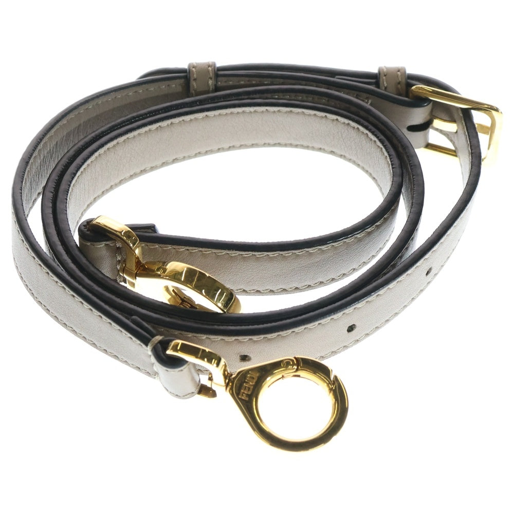 FENDI(フェンディ) PEEKABOO ESSENTIALLY ピーカブー エッセンシャリー レザー 2WAY ハンド ショルダーバッグ ゴールド金具 ベージュ 8BN302 レディース