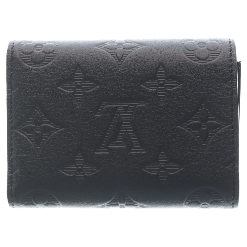 LOUIS VUITTON(ルイヴィトン) モノグラム シャドウ ヴィクター コンパクトウォレット 三つ折り財布 ブラック レザー M12635 レディース
