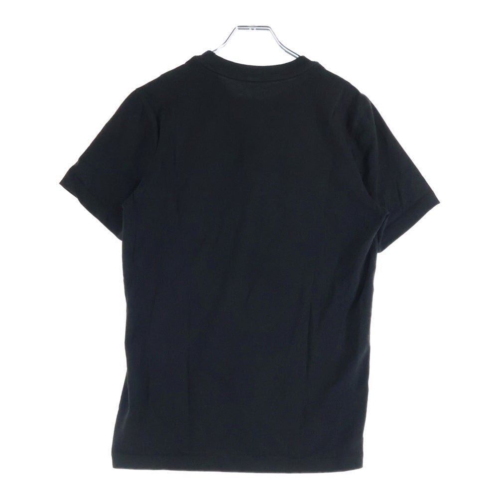 MONCLER(モンクレール) 24AW フロッキーロゴプリント ワッペン クルーネック 半袖Tシャツ カットソー ブラック J20918C00024 8390T