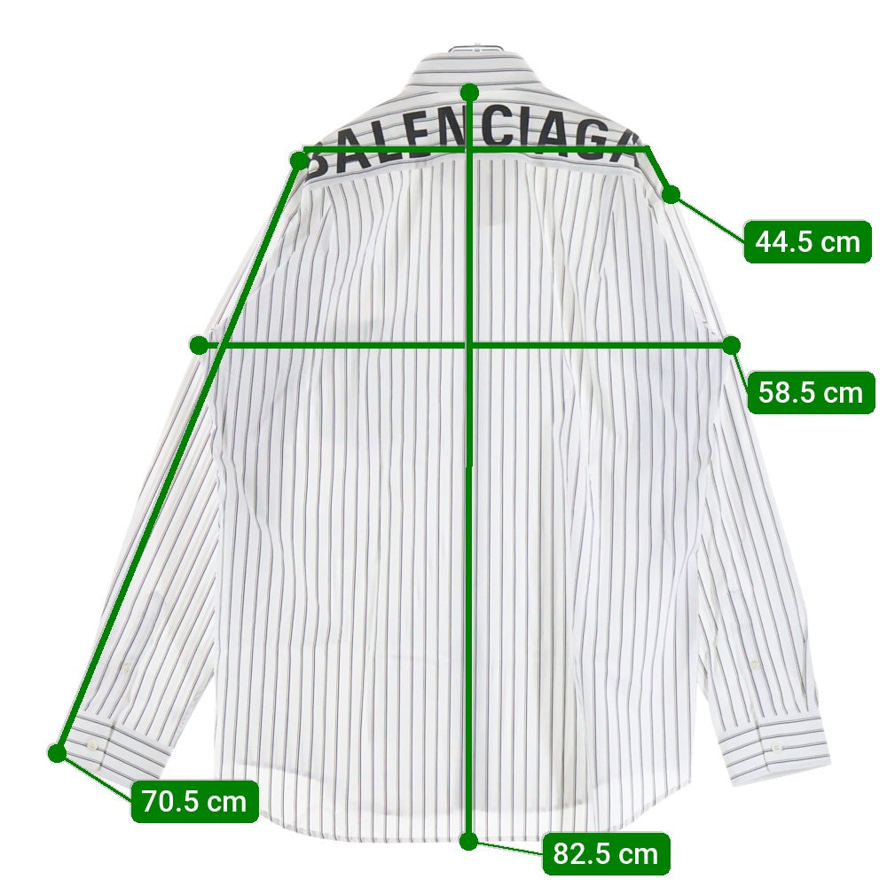BALENCIAGA(バレンシアガ) バックロゴプリント ストライプ総柄 ボタン