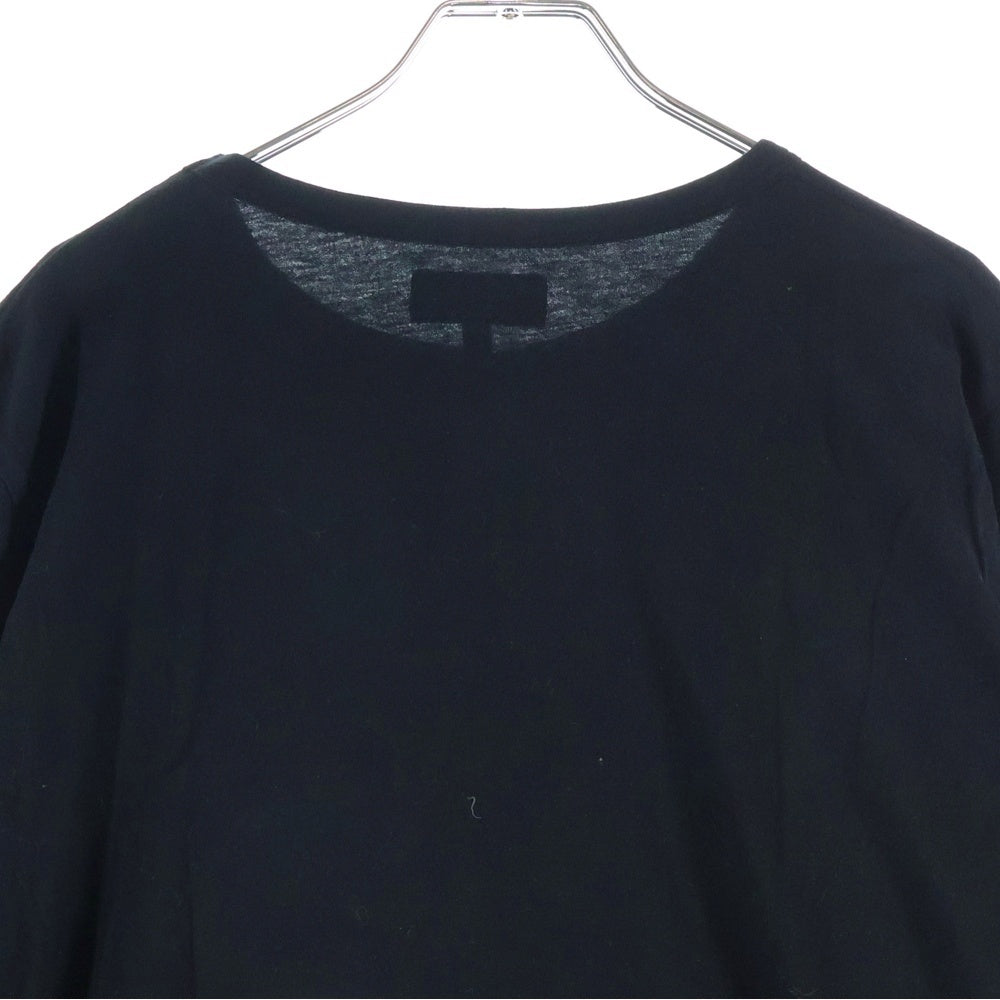 agnes b.(アニエスベー) ロゴプリント クルーネック 長袖Tシャツ カットソー ブラック