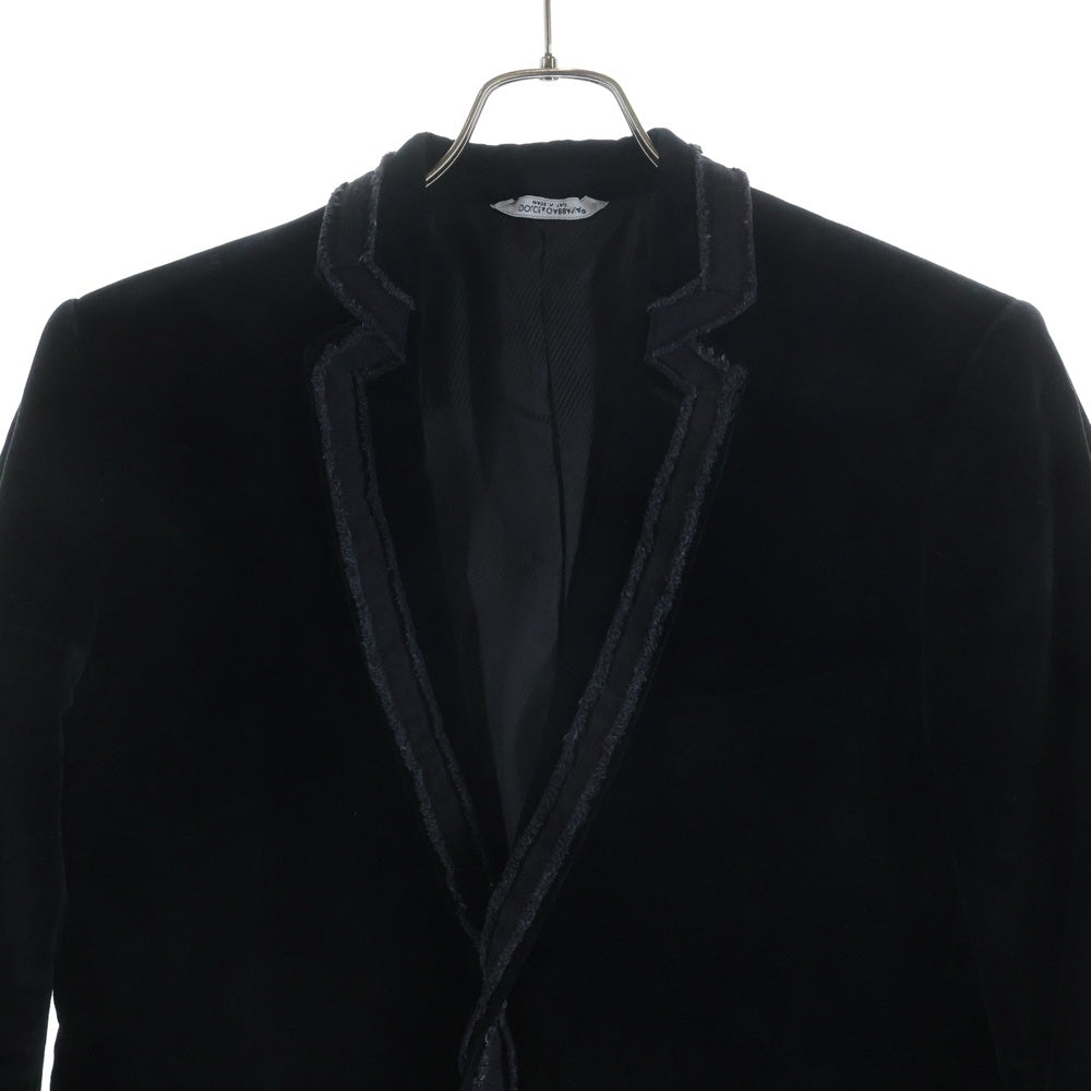 DOLCE & GABBANA(ドルチェアンドガッバーナ) MARTINI ベロア テーラードジャケット ブラック