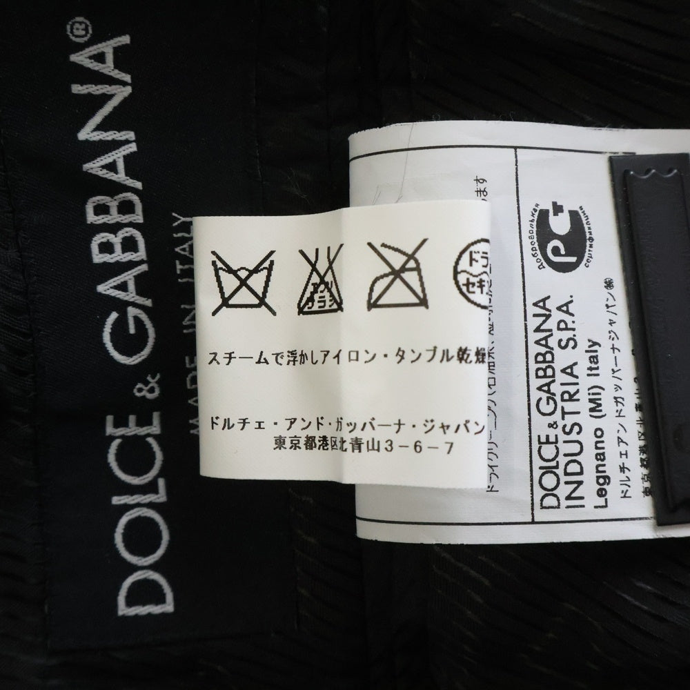 DOLCE & GABBANA(ドルチェアンドガッバーナ) MARTINI ベロア テーラードジャケット ブラック