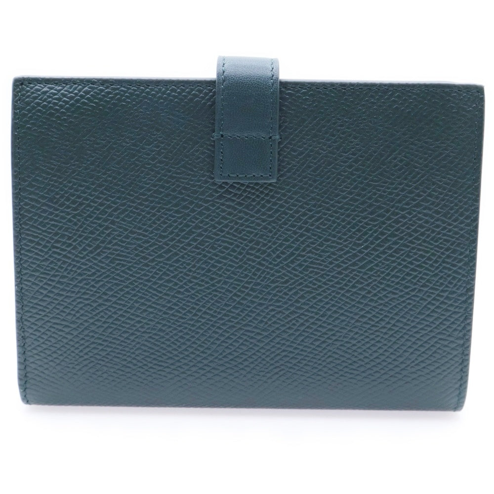 CELINE(セリーヌ) ストラップ ウォレット グリーン レザー 二つ折り