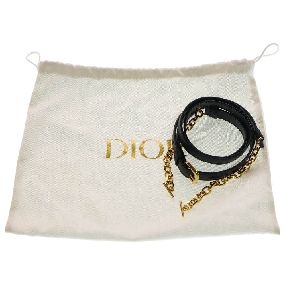 DIOR(ディオール) CDオーバル オブリーク カメラバッグ ネイビー×ベージュ レザー×キャンバス ショルダーバッグ レディース