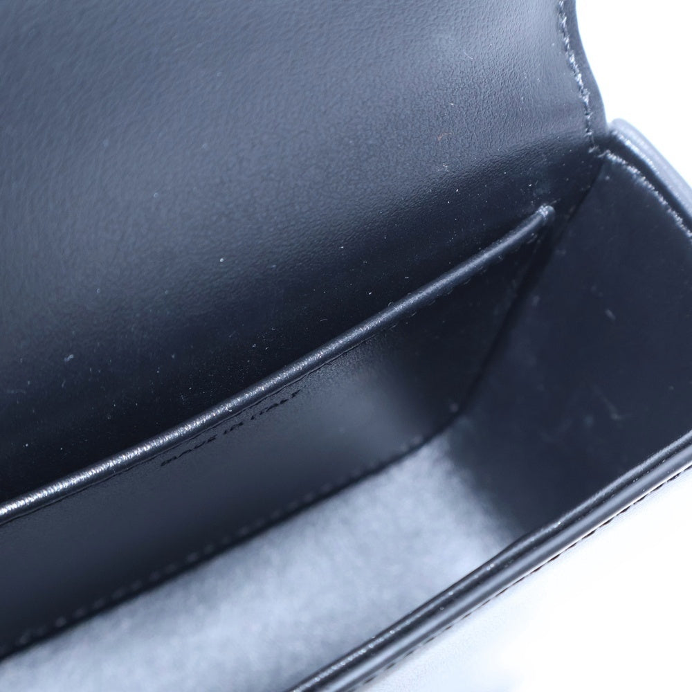 CELINE(セリーヌ) トリオンフ ミニチェーンクロード ブラック レザー ショルダーバッグ ゴールド金具 レディース