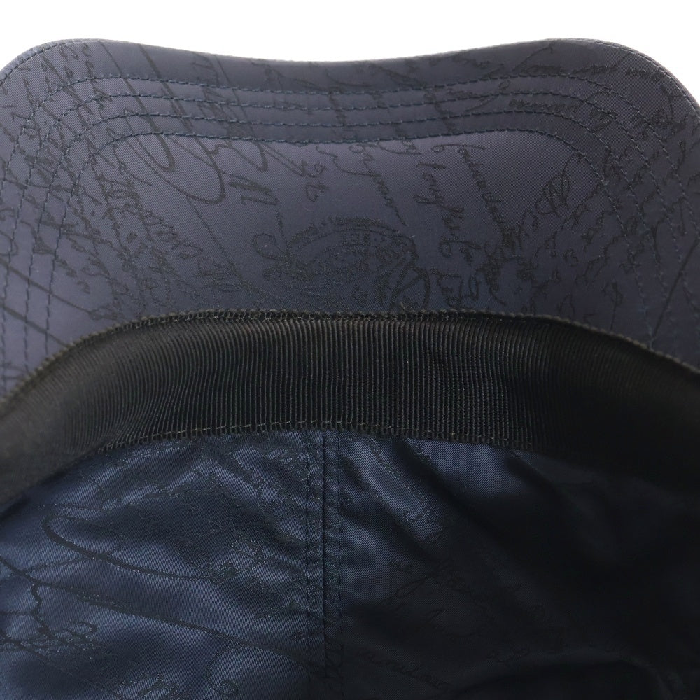 Berluti(ベルルッティ) スクリットパターン カリグラフィ ベースボールキャップ ネイビー レディース