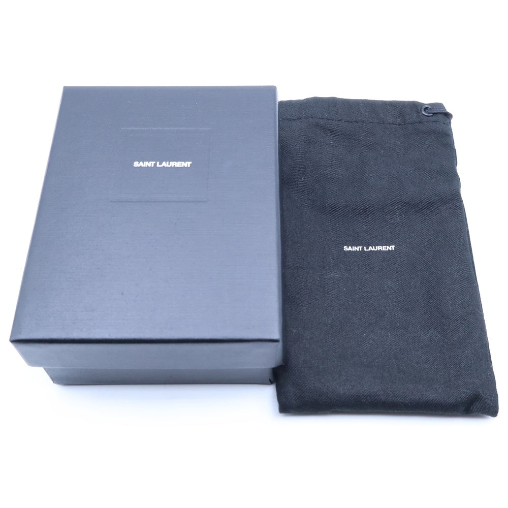 SAINT LAURENT PARIS(サンローランパリ) カサンドラロゴプレート レザー 4連キーケース ブラック 693749 レディース