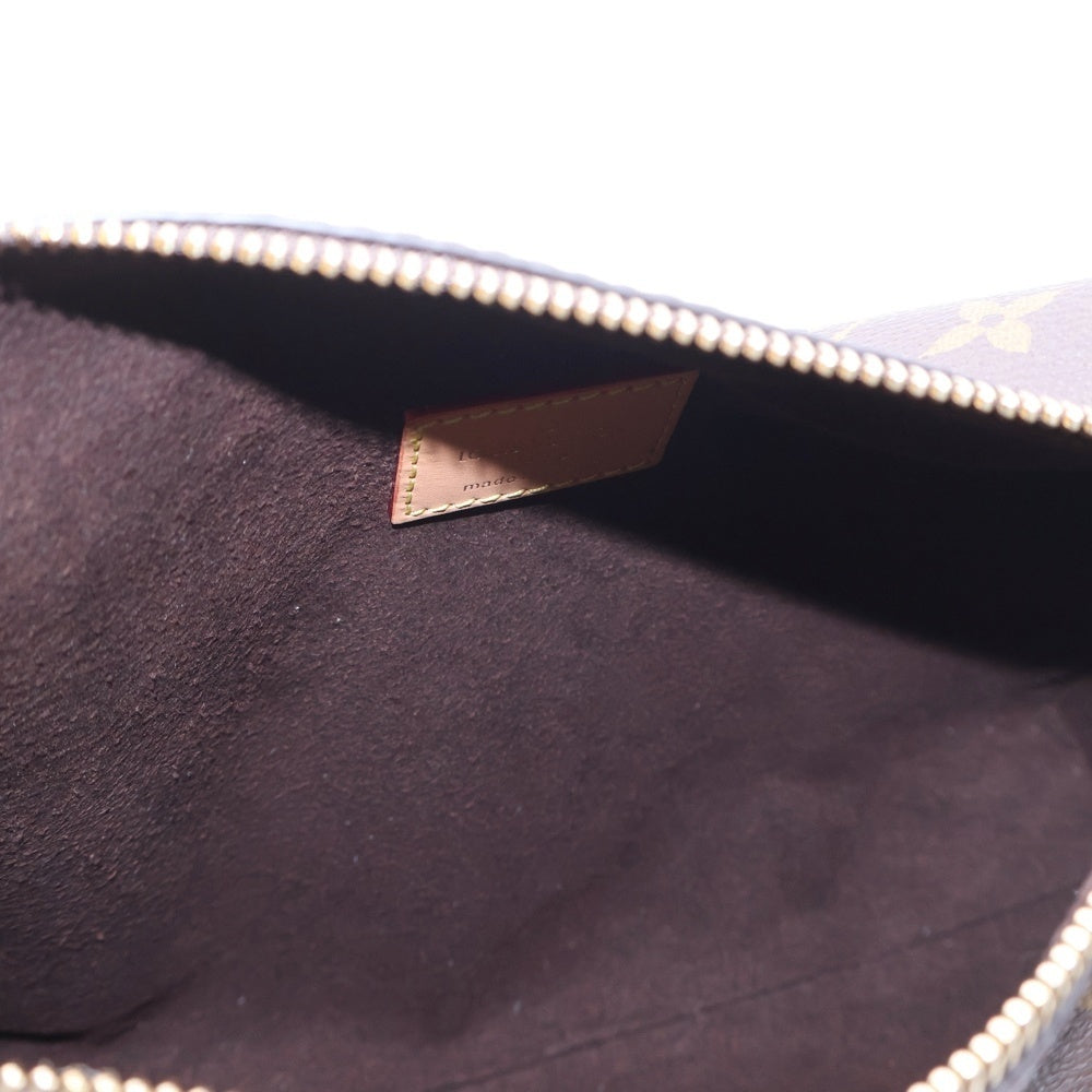 LOUIS VUITTON(ルイヴィトン) モノグラム サイドトランクMM 2WAYバッグ ショルダーバッグ ブラウン レザー×PVC M46358 ゴールド金具 レディース