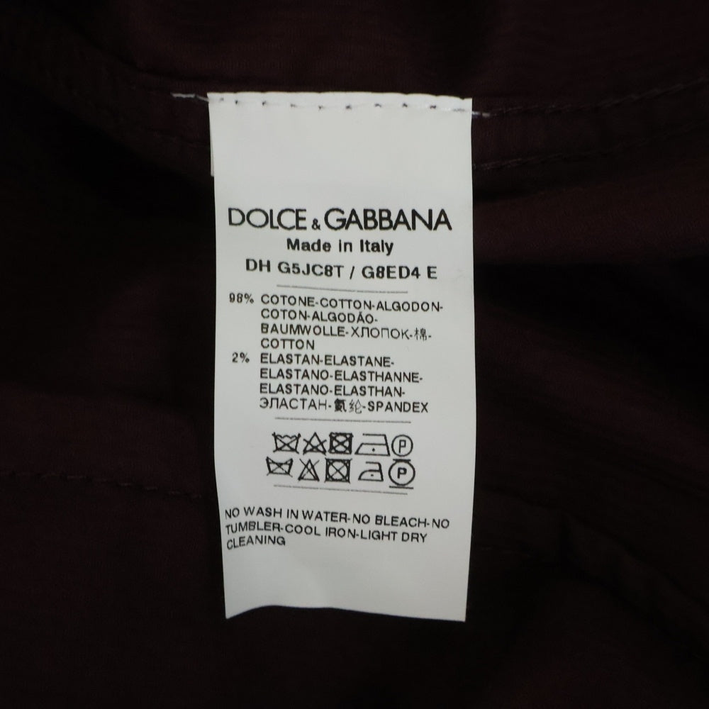 DOLCE & GABBANA(ドルチェアンドガッバーナ) コーデュロイ長袖シャツ ボルドー