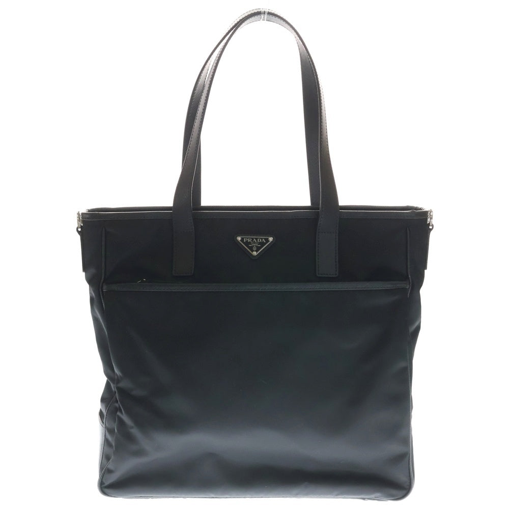 PRADA(プラダ) サフィアーノ テスート トライアングルロゴ ナイロン ハンドバッグ ショルダーバッグ 2WAY ブラック レディース