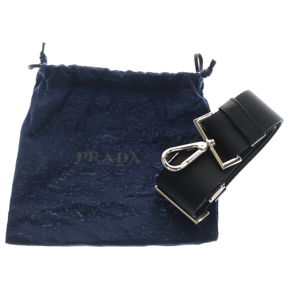 PRADA(プラダ) サフィアーノ テスート トライアングルロゴ ナイロン ハンドバッグ ショルダーバッグ 2WAY ブラック レディース