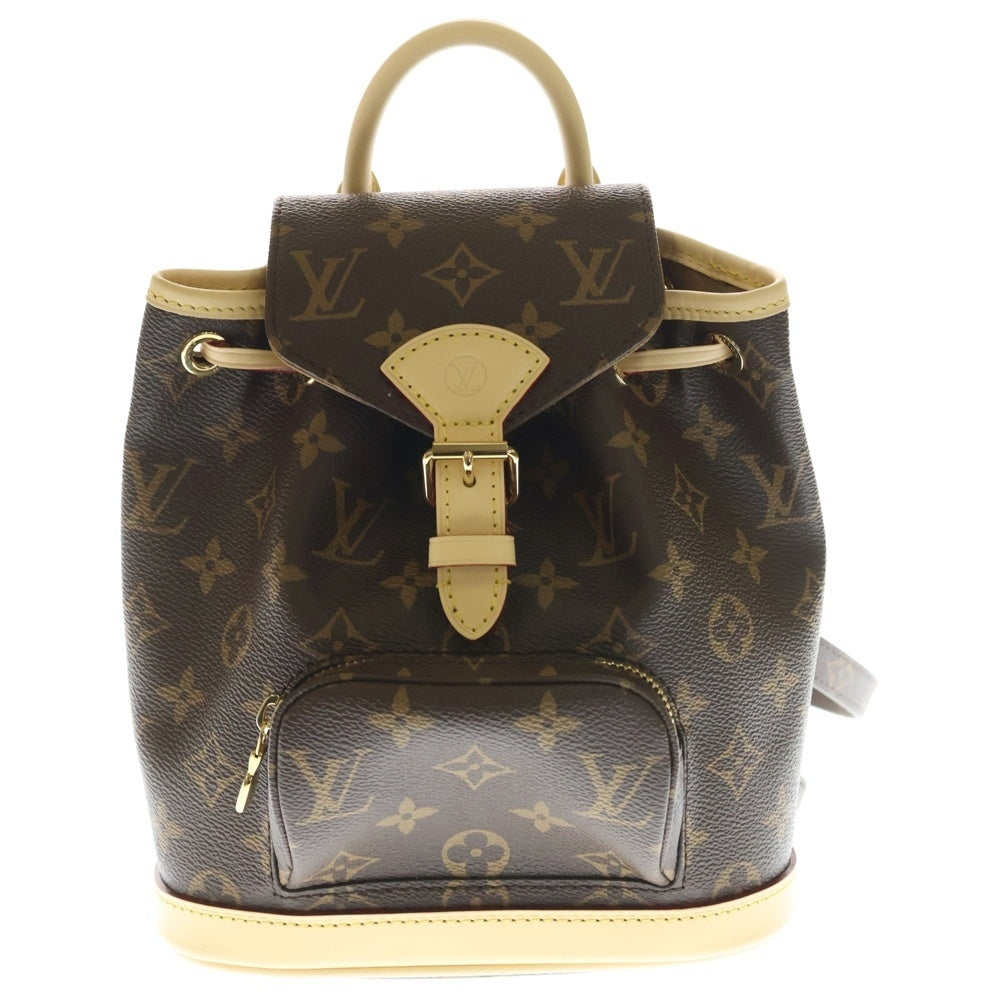 LOUIS VUITTON(ルイヴィトン) モノグラム モンスリMINI リュックサック バックパック ハンドバッグ ブラウン レザー×PVC M11199 ゴールド金具 レディース