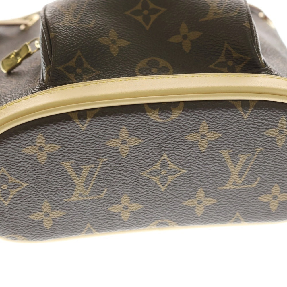 LOUIS VUITTON(ルイヴィトン) モノグラム モンスリMINI リュックサック バックパック ハンドバッグ ブラウン レザー×PVC M11199 ゴールド金具 レディース
