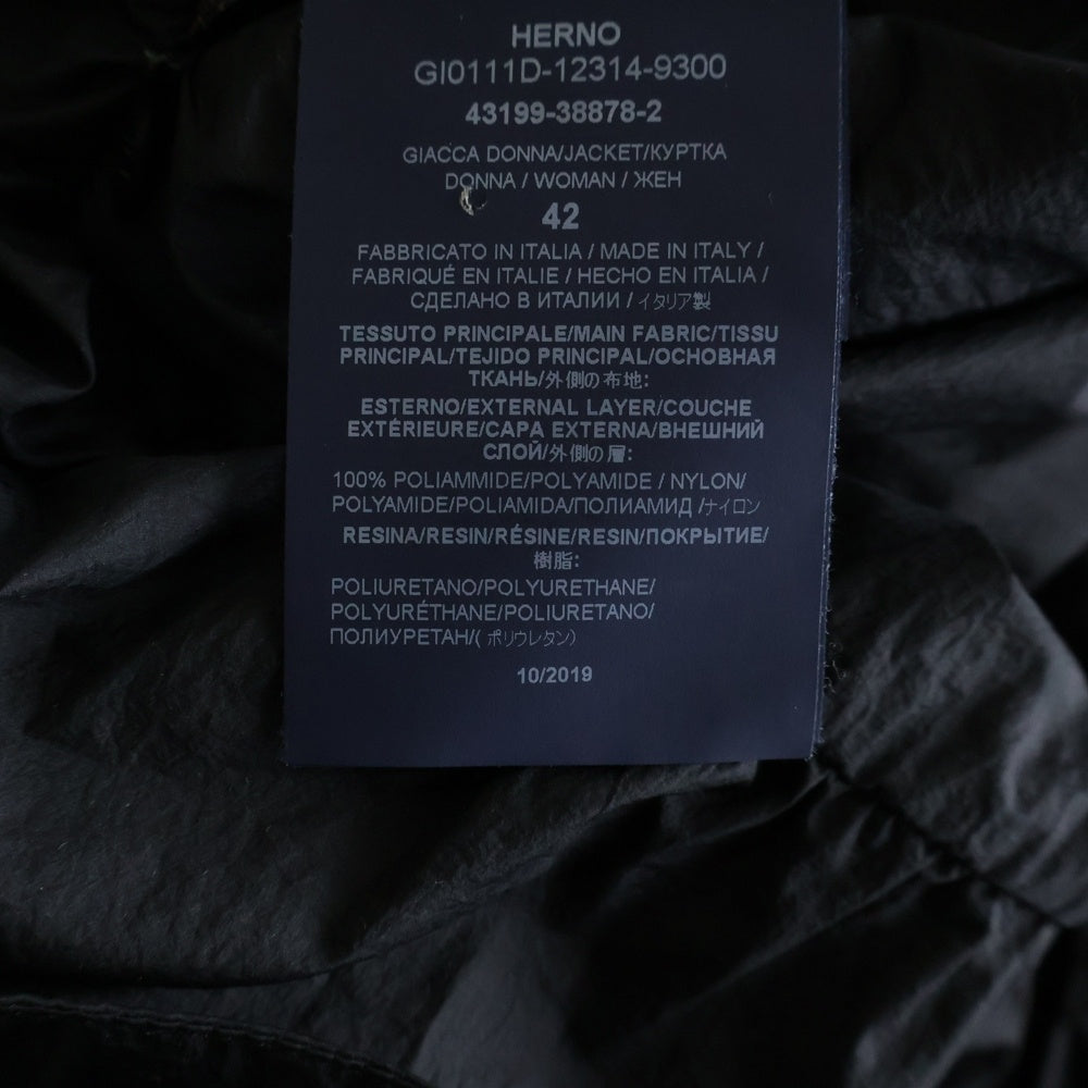 HERNO(ヘルノ) ティアードナイロンブルゾン ブラック GI0111D レディース