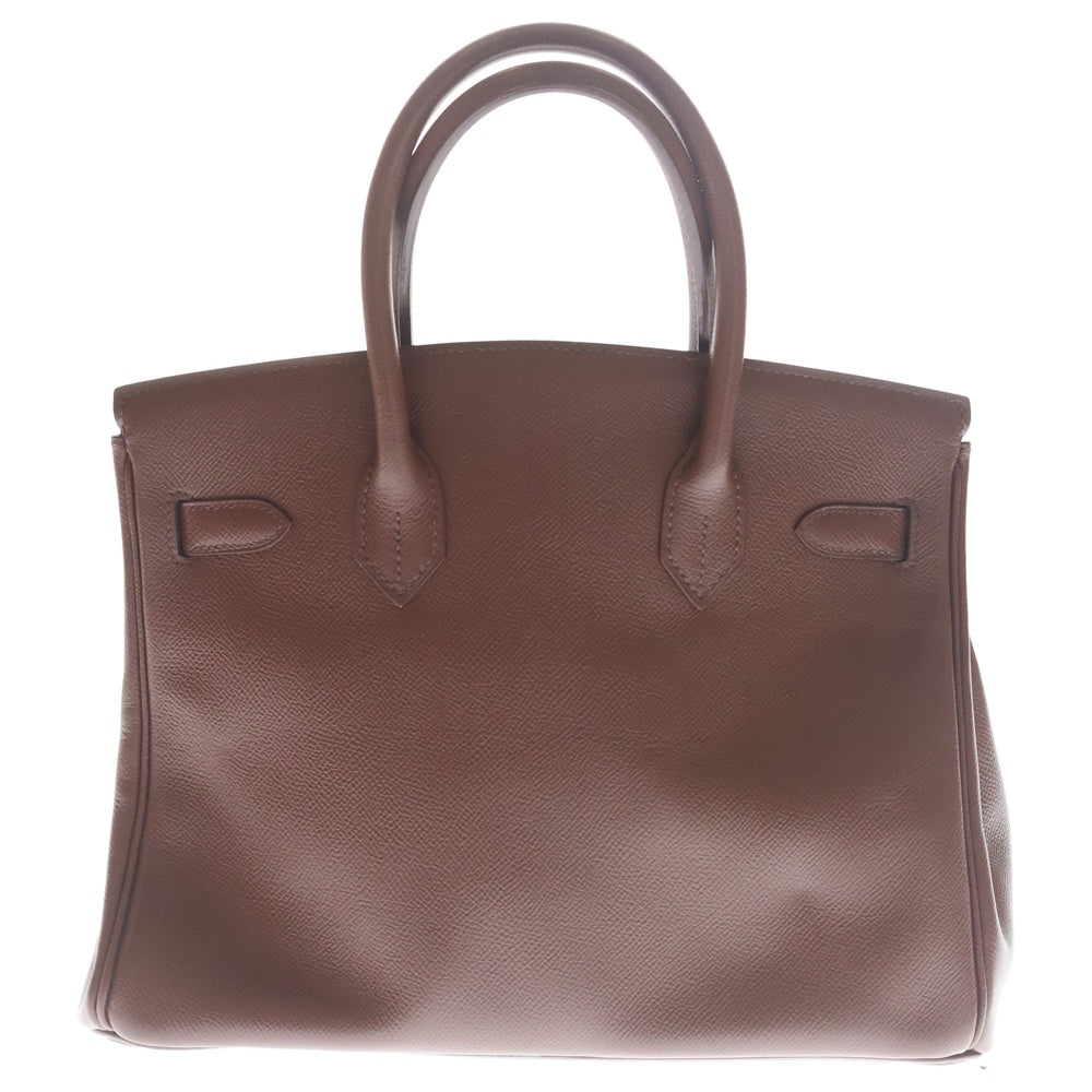 HERMES(エルメス) バーキン30 エプソン レザー ハンドバッグ シルバー金具 ブラウン □D刻印 レディース