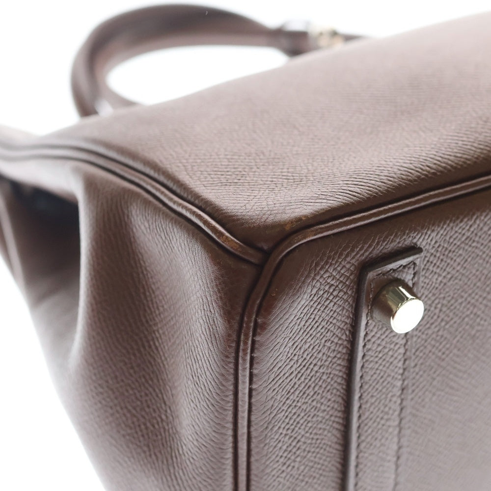 HERMES(エルメス) バーキン30 エプソン レザー ハンドバッグ シルバー金具 ブラウン □D刻印 レディース