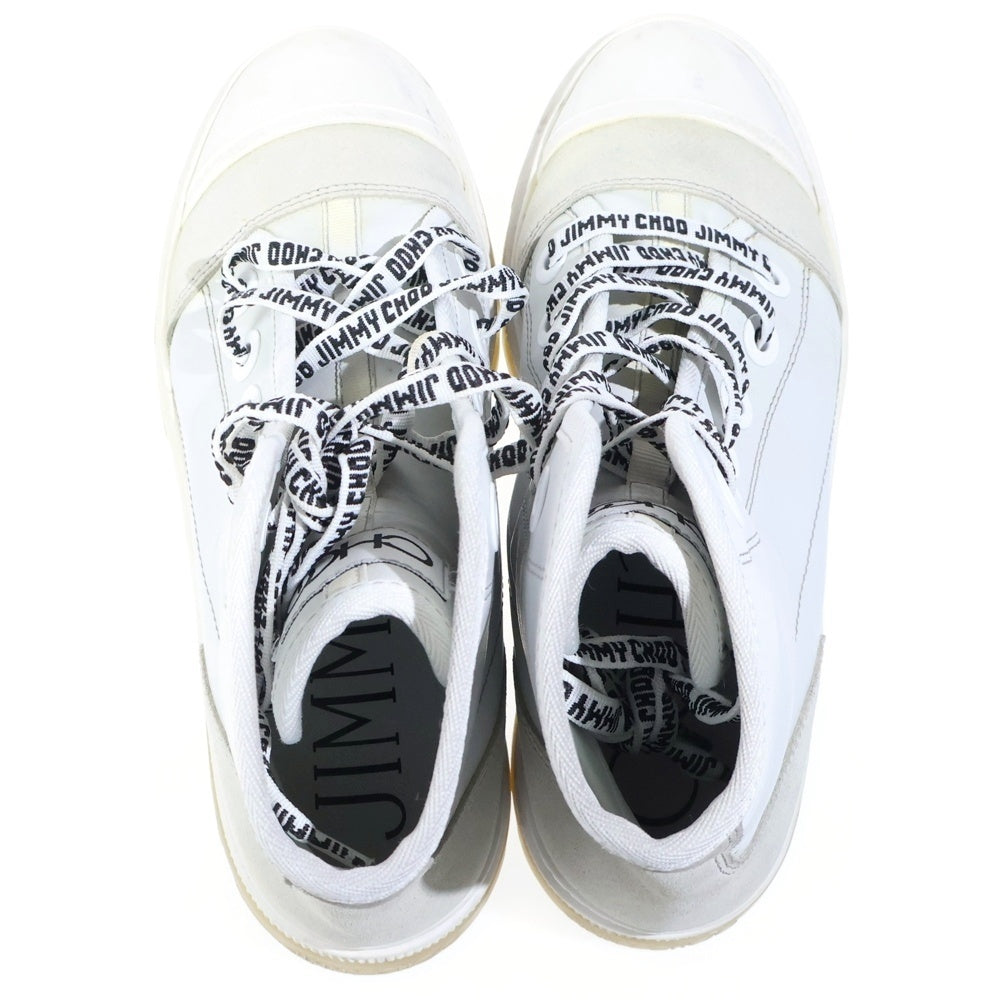 JIMMY CHOO(ジミーチュウ) レザー ハイカットシューズ スニーカー ホワイト レディース