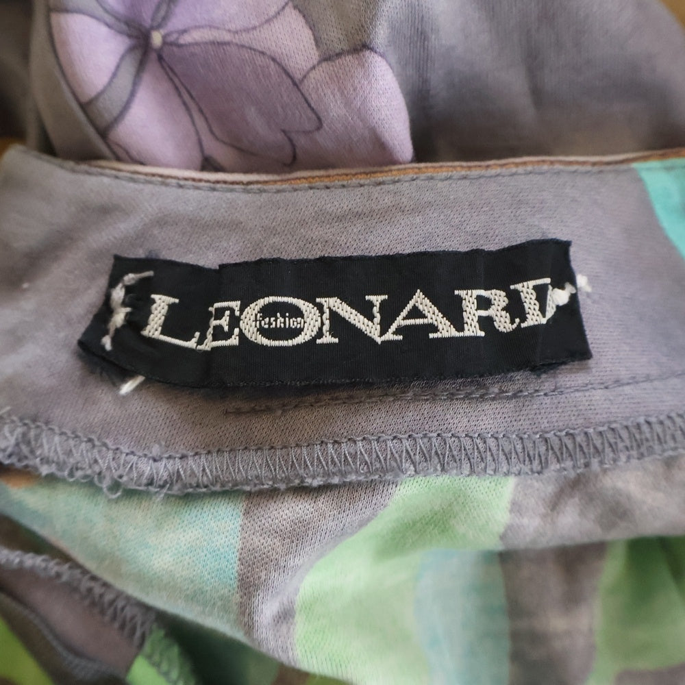 LEONARD(レオナール) 総柄フラワーデザイン 半袖ワンピース マルチ レディース