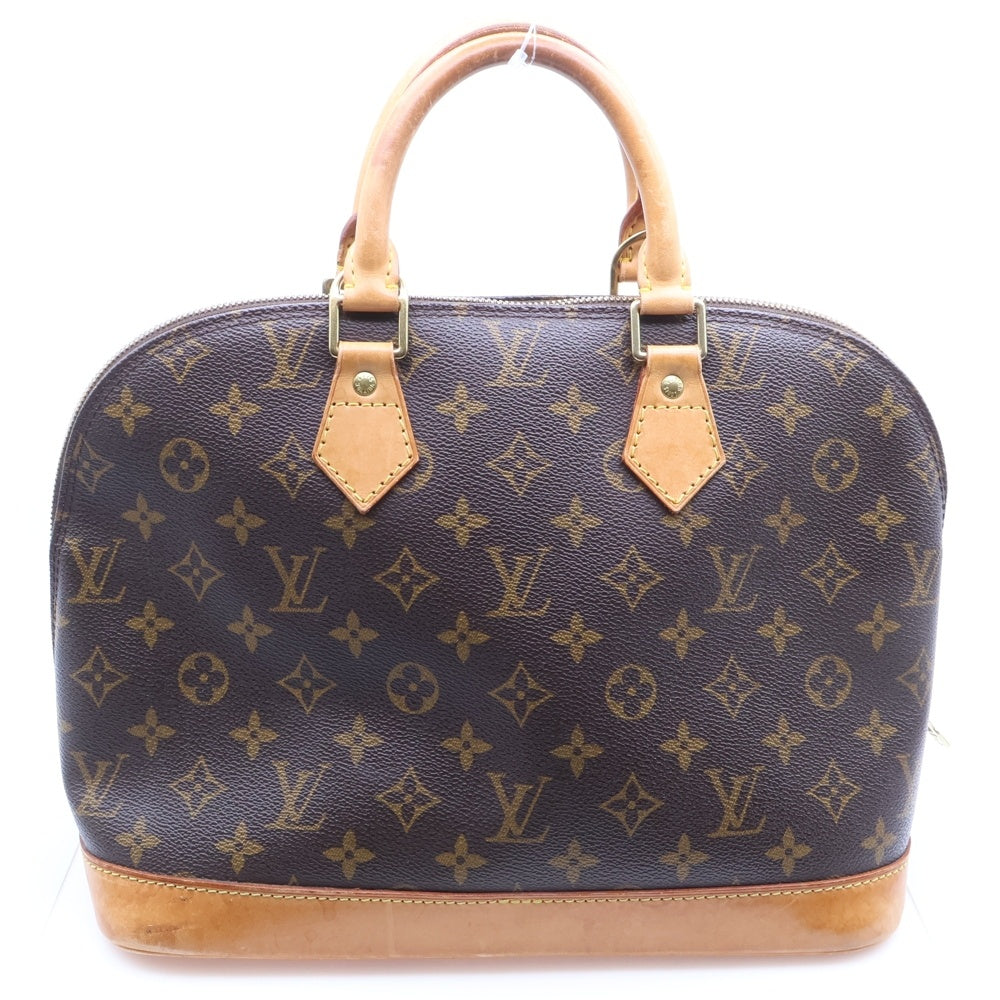 LOUIS VUITTON(ルイヴィトン) モノグラム アルマ ハンドバッグ ブラウン レザー×PVC ゴールド金具 M51130 レディース