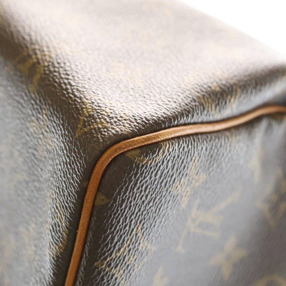 LOUIS VUITTON(ルイヴィトン) モノグラム スピーディ25 ボストンバッグ ミニバッグ ブラウン レザー×PVC M41528 ゴールド金具 レディース