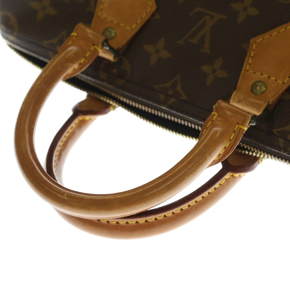 LOUIS VUITTON(ルイヴィトン) モノグラム スピーディ25 ボストンバッグ ミニバッグ ブラウン レザー×PVC M41528 ゴールド金具 レディース