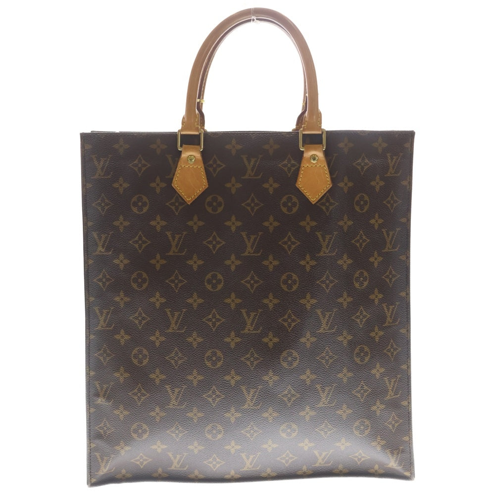 LOUIS VUITTON(ルイヴィトン) モノグラム サックプラ トートバッグ ハンドバッグ ブラウン レザー×PVC M51140 ゴールド金具 レディース