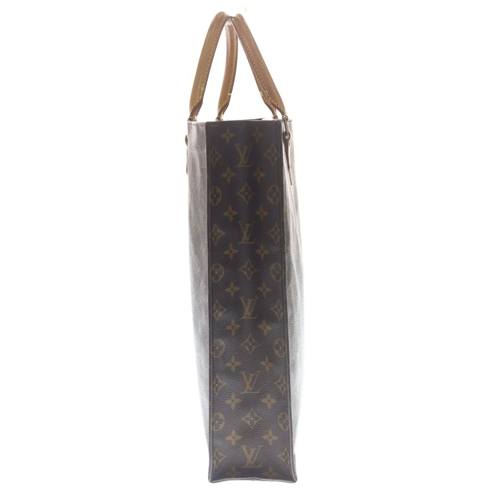 LOUIS VUITTON(ルイヴィトン) モノグラム サックプラ トートバッグ ハンドバッグ ブラウン レザー×PVC M51140 ゴールド金具 レディース