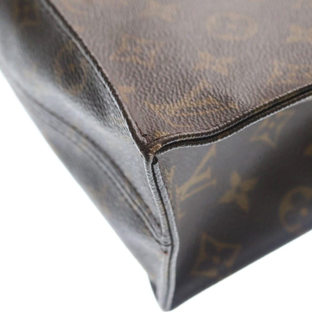LOUIS VUITTON(ルイヴィトン) モノグラム サックプラ トートバッグ ハンドバッグ ブラウン レザー×PVC M51140 ゴールド金具 レディース