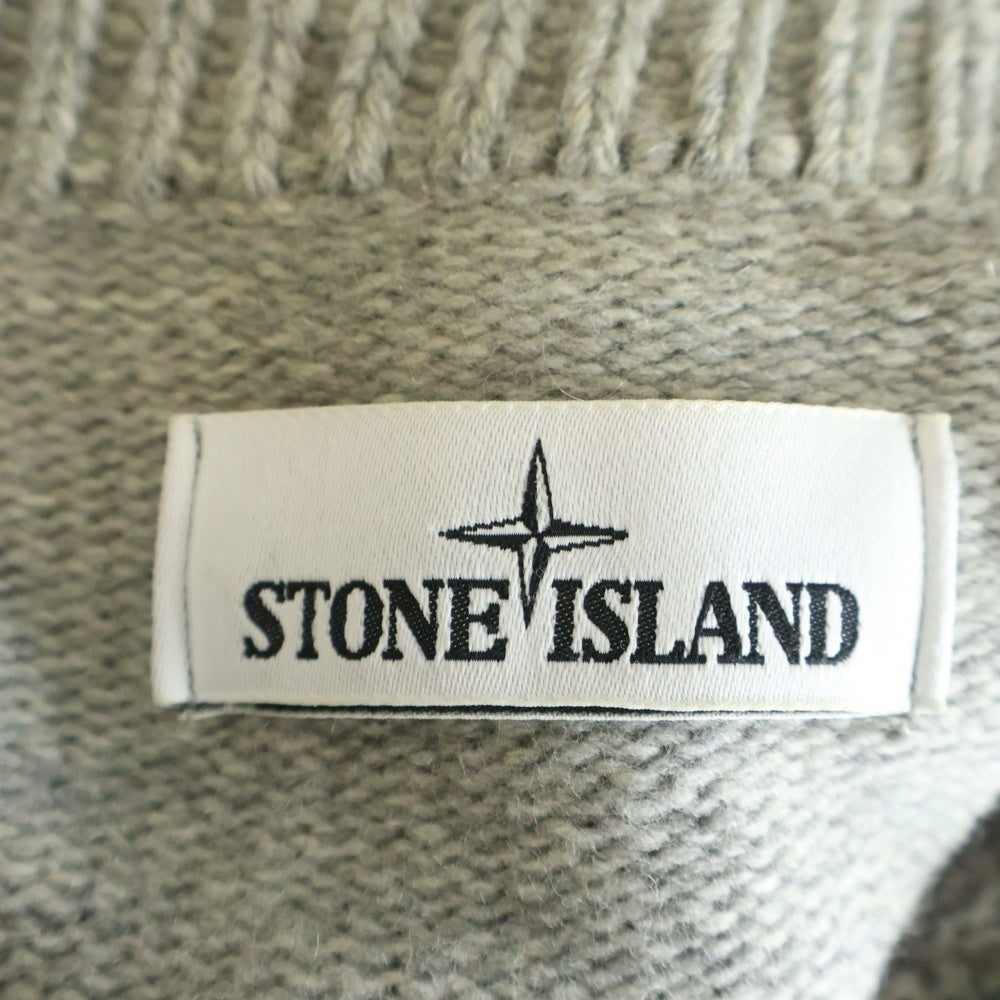 STONE ISLAND(ストーンアイランド) パッチデザイン ニットカーディガン グレー