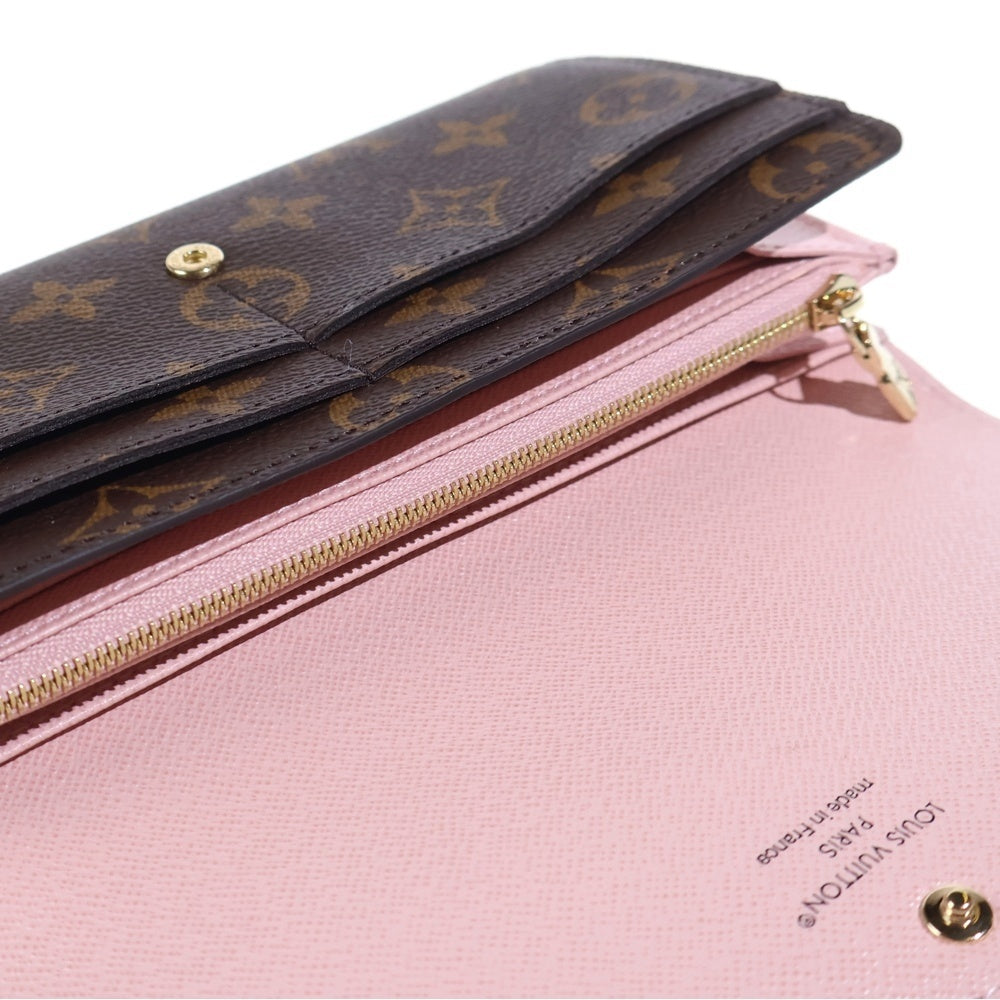 LOUIS VUITTON(ルイヴィトン) ポルトフォイユ サラ ローズバレリーヌ モノグラム ロングウォレット 長財布 ゴールド金具 ブラウン M62235