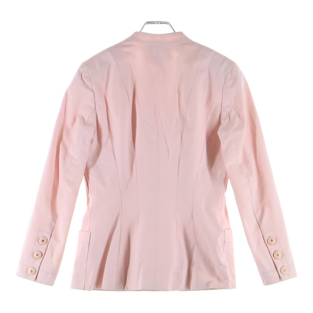 CHANEL(シャネル) セットアップ ココマークボタン 4B ノーカラー テーラードジャケット タイトミニスカート ピンク レディース