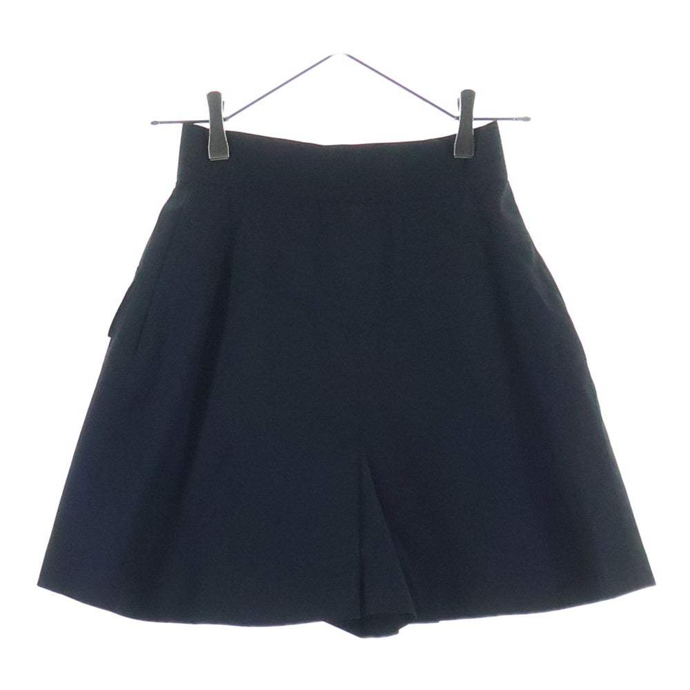 CHANEL(シャネル) ゴールドボタン プリーツ キュロット ハーフ ショートパンツ ショーツ スカート ブラック レディース