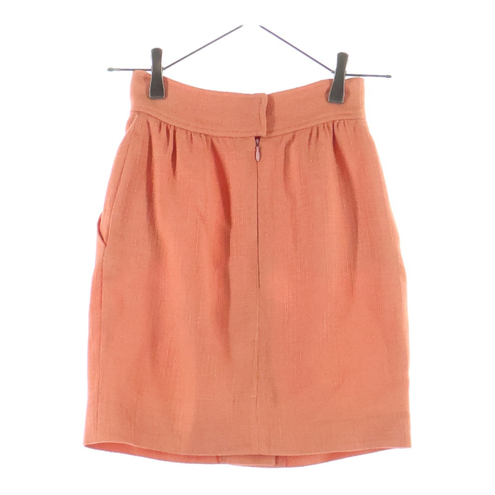 CHANEL(シャネル) リネン タイト ミニスカート オレンジ レディース