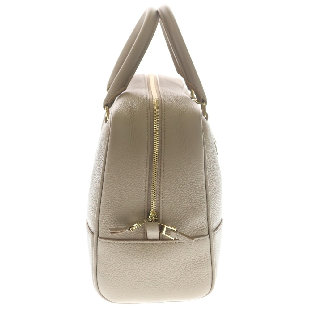LOEWE(ロエベ) アマソナ28 レザー 2WAY ハンド ショルダーバッグ ゴールド金具 ベージュ レディース