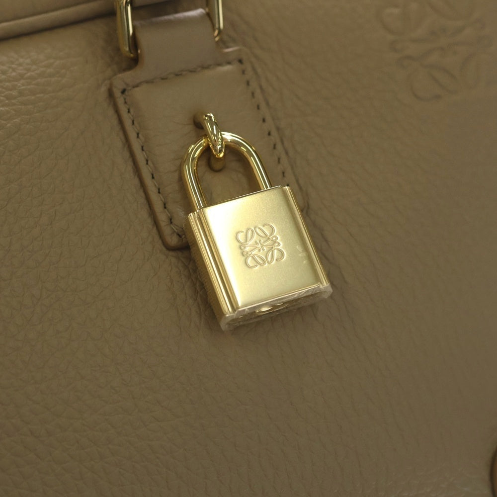 LOEWE(ロエベ) アマソナ28 レザー 2WAY ハンド ショルダーバッグ ゴールド金具 ベージュ レディース
