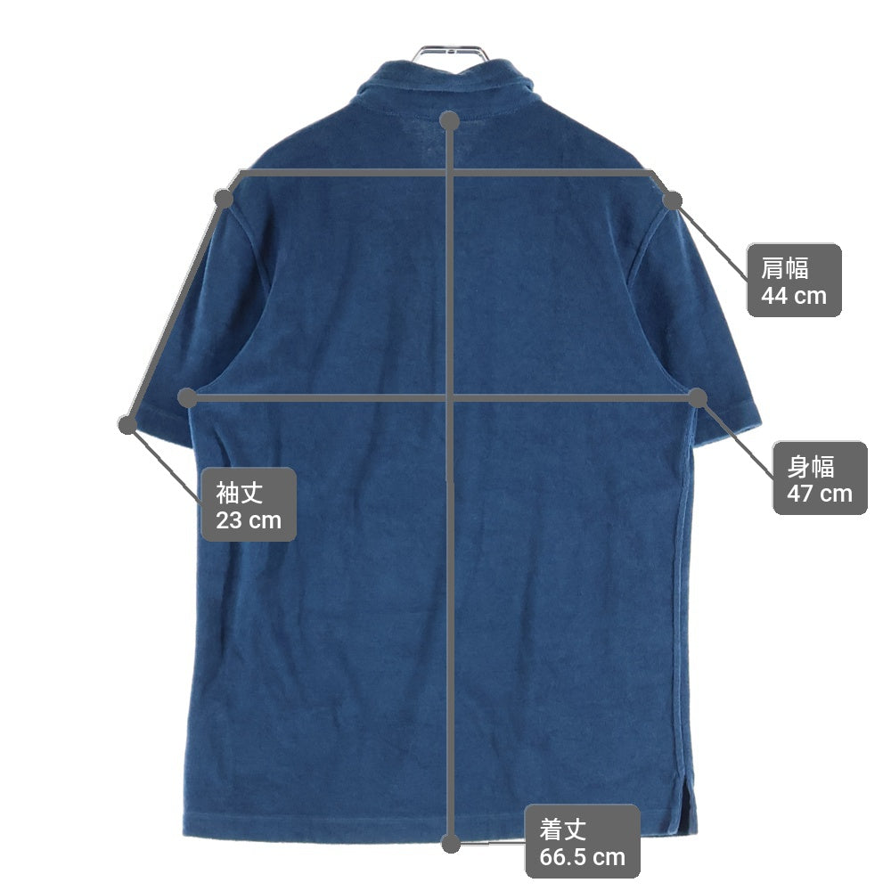 HERMES(エルメス) 半袖パイルトップス パイルポロシャツ ブルー M