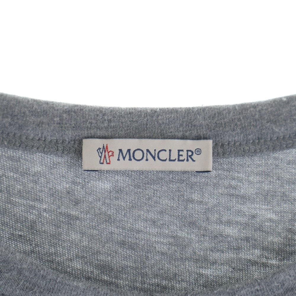 MONCLER(モンクレール) 半袖ロゴTシャツ グレー コットン L F20918C74810 8390T
