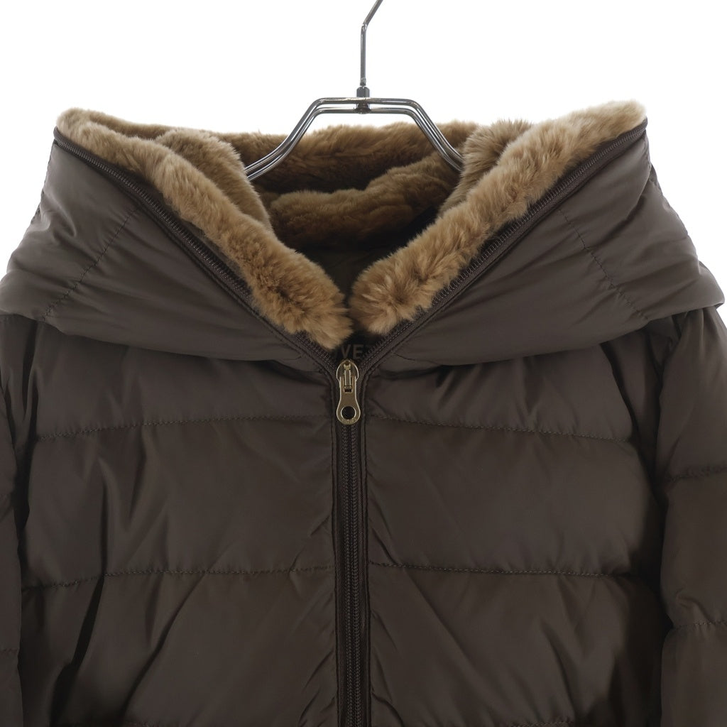 DUVETICA(デュベティカ) ファー ダウンジャケット カーキ ナイロン×ファー #42 192-D1514470N00-11620-RW レディース