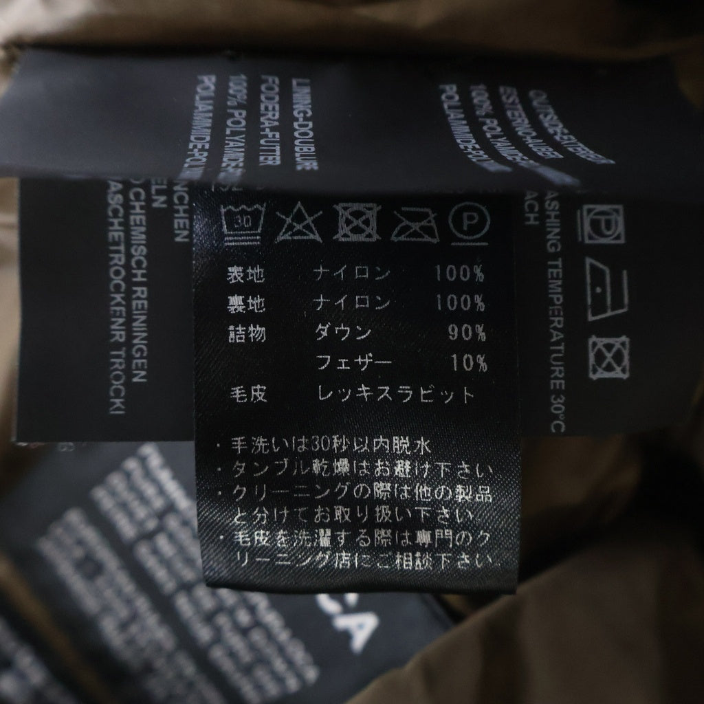 DUVETICA(デュベティカ) ファー ダウンジャケット カーキ ナイロン×ファー #42 192-D1514470N00-11620-RW レディース