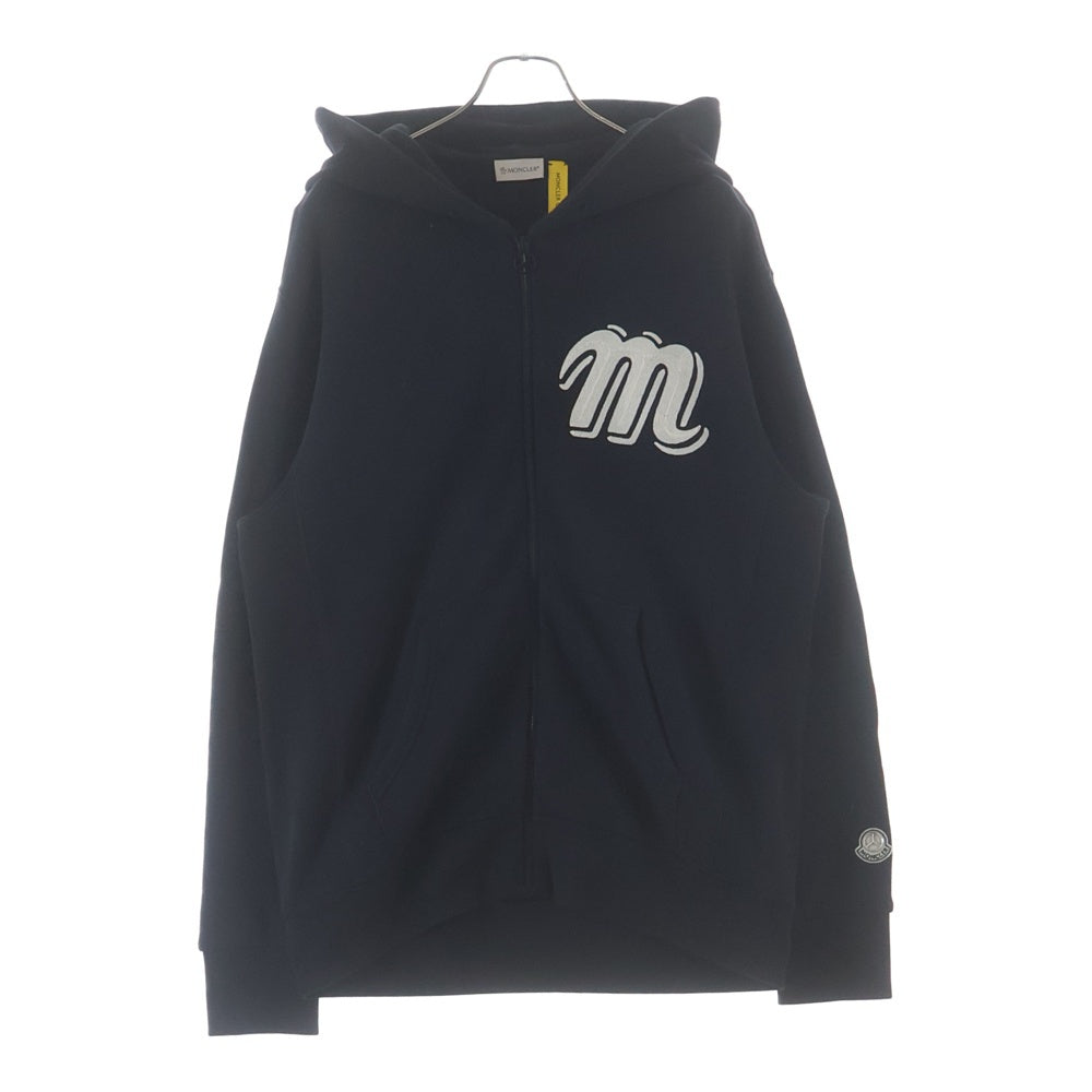 MONCLER(モンクレール) 23SS ×Mercedes-Benz by NIGO メルセデスベンツ ニゴー ロゴ刺繍 ジップアップ スウェットパーカー フーディー ブラック K14018G00004 89AWV